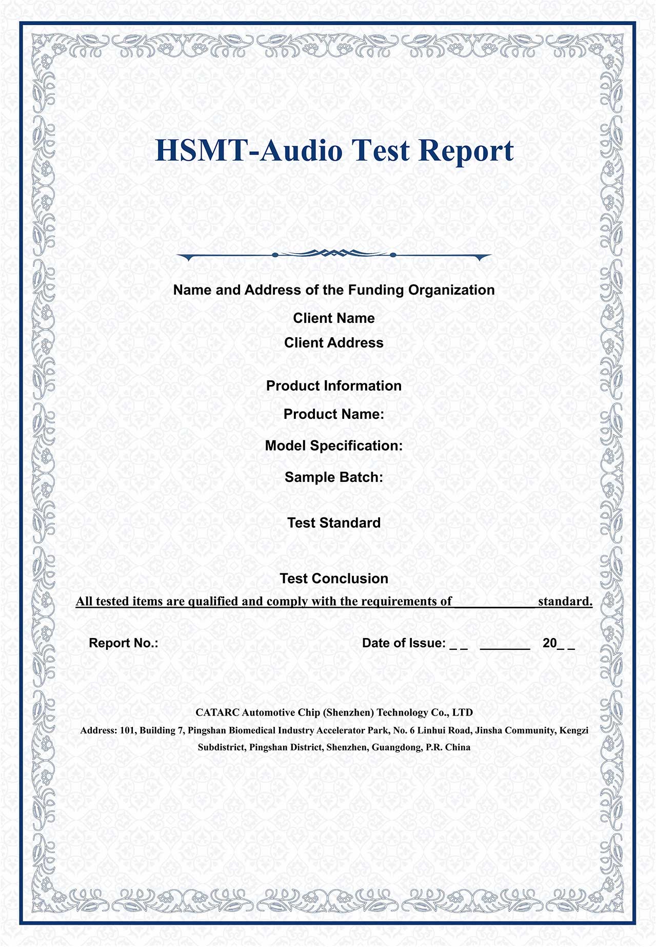HSMT-Audio protocol Conformance and compatibility test verification
