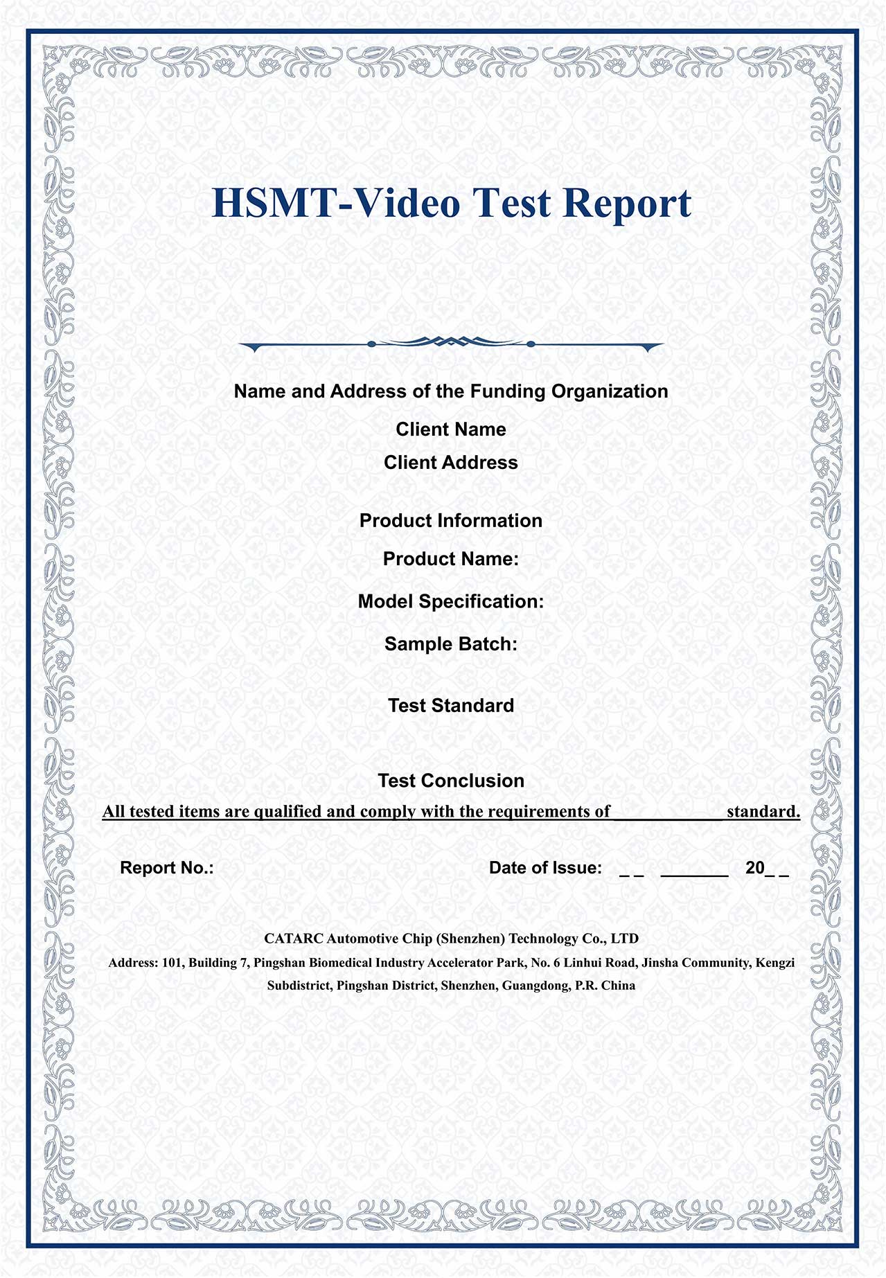 HSMT-Video protocol Conformance and compatibility test verification